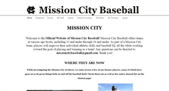 Desktop Screenshot of missioncitybaseball.com